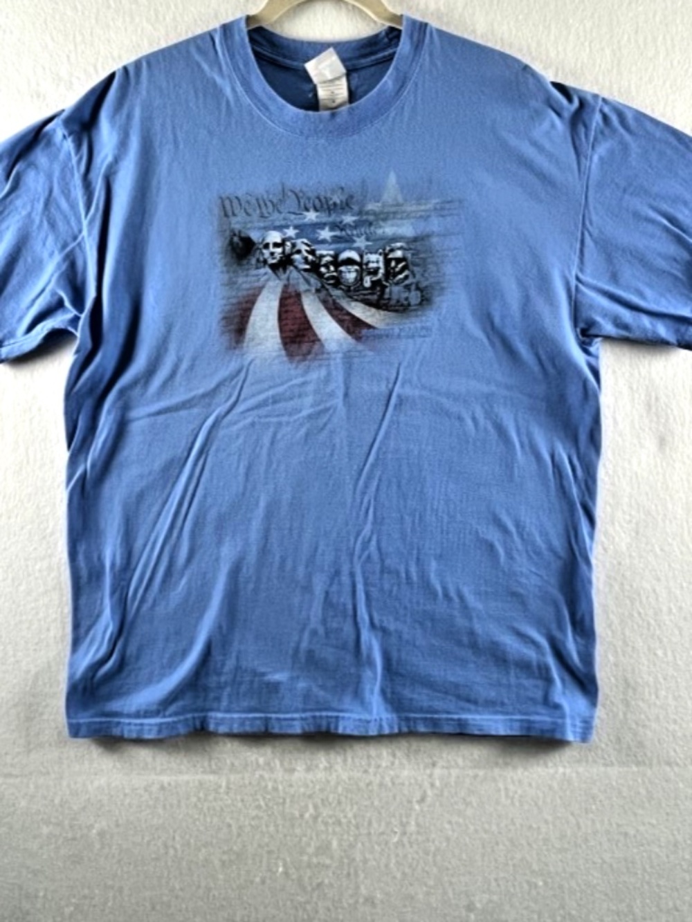 VTG Eskimo Joe's Mount Rushmore Men's Large Graphic T-Shirt Blue Americana